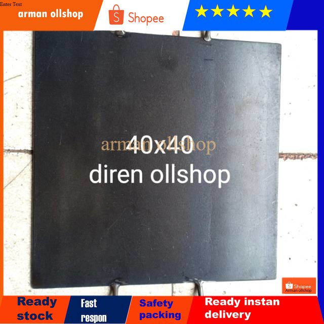 Loyang roti bakar panggangan roti wajan roti bakar plat baja 40x40