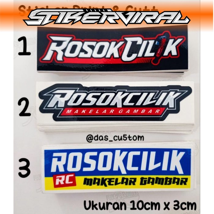 sticker printing ROSOK CILIK  I  Sticker Herex  I  Stiker Racing