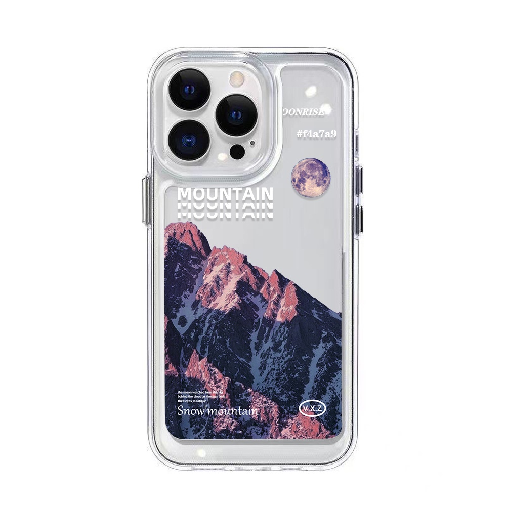 Casing Gunung Salju Untuk Vivo Y12S Y91 Y95 Y93 Y20 Y20S Y20i Y21 Y21S Y21T Y17 Y16 Y12 Y15 Y11 Y19 Y91C Y15S Y15A Y33S Y33T Y51 Y52S Y53S Y02 NEX3 Akrilik Space TPU Back Cover