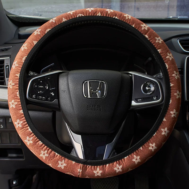 Cocok Untuk Melindungi Setir Mobil Sarung Kulit Dengan Berlian Imitasi fashionable car steering wheel leather cover