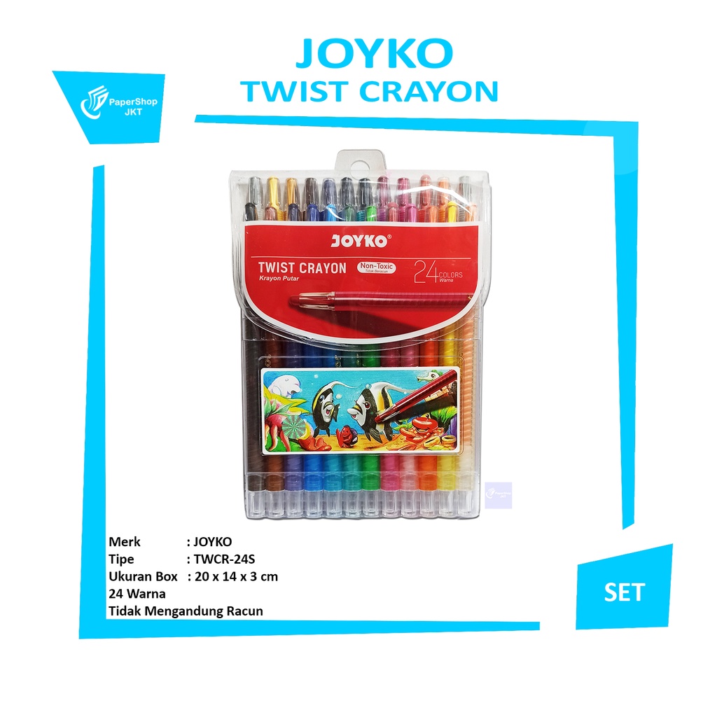 

JOYKO - Krayon Putar Twist Crayon TWCR-24S - Set