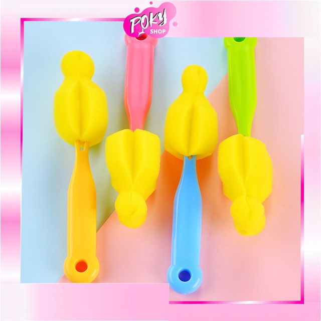 POKY - D6097 Pembersih Botol Susu / Sikat Botol Susu H5418 / Brush Pembersih Botol / Pembersih Botol Susu / Sikat Spons / Sikat Botol