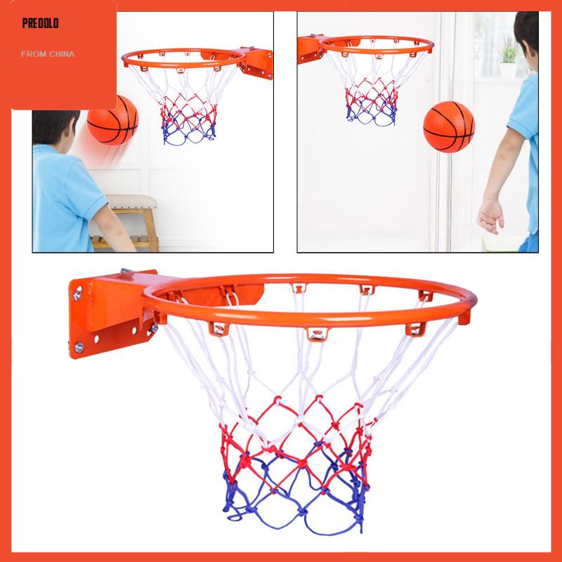 [Predolo] Set Ring Basket Dan Jaring Yang Dipasang Di Dinding Rangka Baja Gantungan Ring Basket