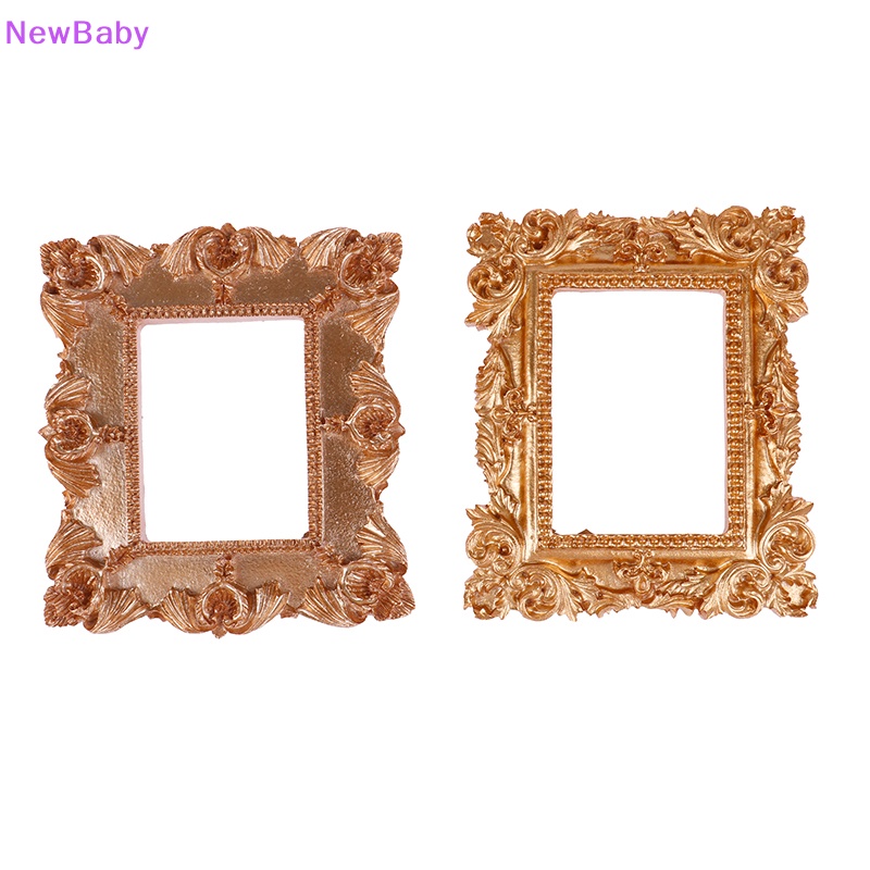 Newbaby 1PC Background Fotografi Nail Art Golden Retro Bingkai Foto Shoog Photo Prop ID