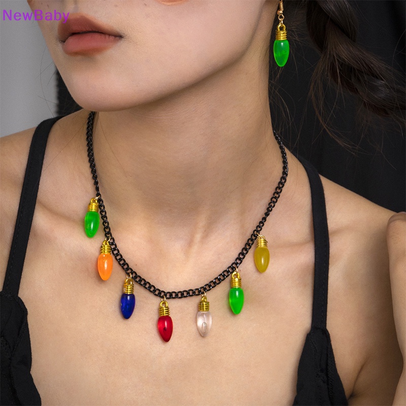 Newbaby Fashion Gothic Halloween Pola Darah Kalung Mutiara Multilayer Pearl Beads Choker Necklace Untuk Wanita Perhiasan Halloween Hadiah Kalung Pesta Perhiasan Hadiah ID