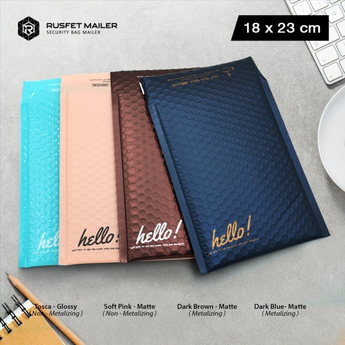 

[SC] AMPLOP BUBBLE | BUBBLE MAILER | BUBBLE PACKING ONLINE RUSFET 18X23 - DARK BLUE, 18CM X 23CM