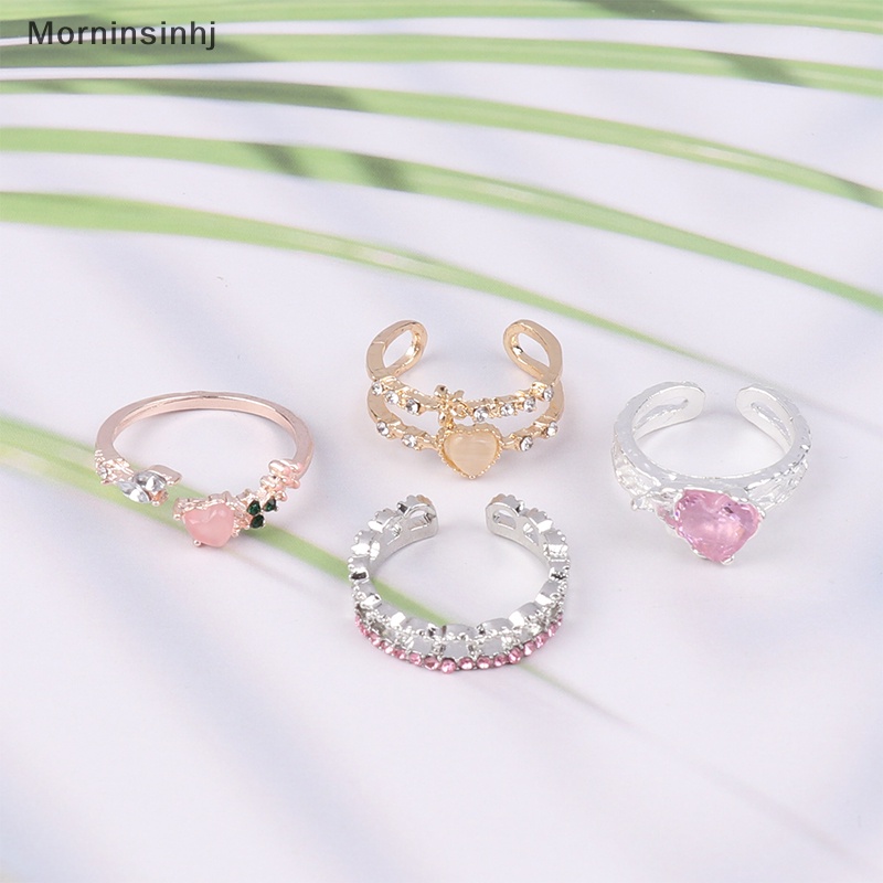 Mornin Fashion Hati Vintage Cinta Cincin Untuk Wanita INS Punk Gothic Terbuka Geometris Jari Cincin Pesta Pernikahan Perhiasan Gadis Trendi id