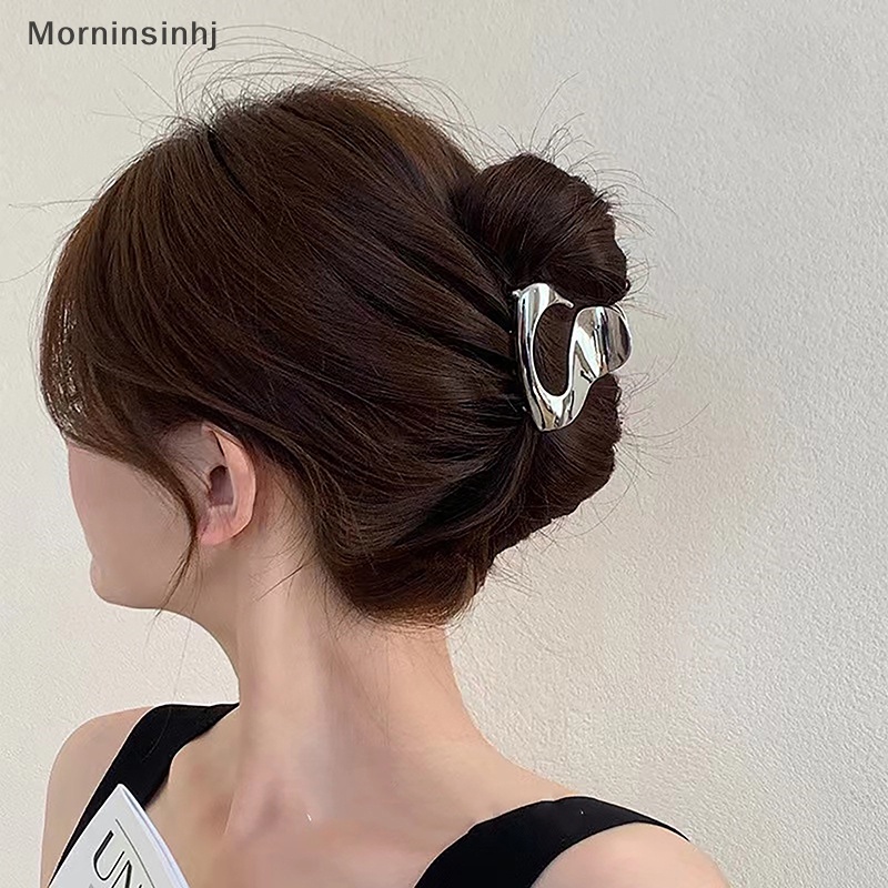 Mornin 2023fashion Baru Logam Geometris Hair Claw Clip Trendy Hair Clips Jepitan Rambut id