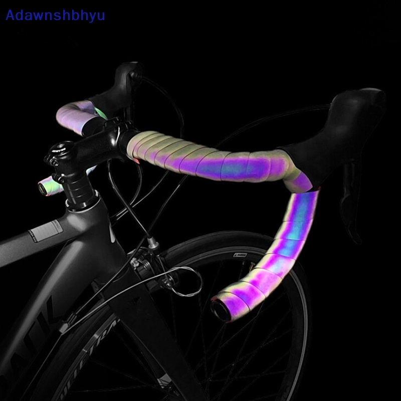 Adhyu Cycling Bike Stang Tape Light Reflektif Bike Bar Tape Bungkus Kulit Pu ID