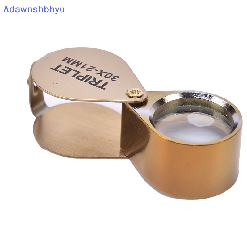 Adhyu 30x 30x21mm Magnifier Jewelers Gold Mata Alat Perhiasan Lipat Loupe Glass ID