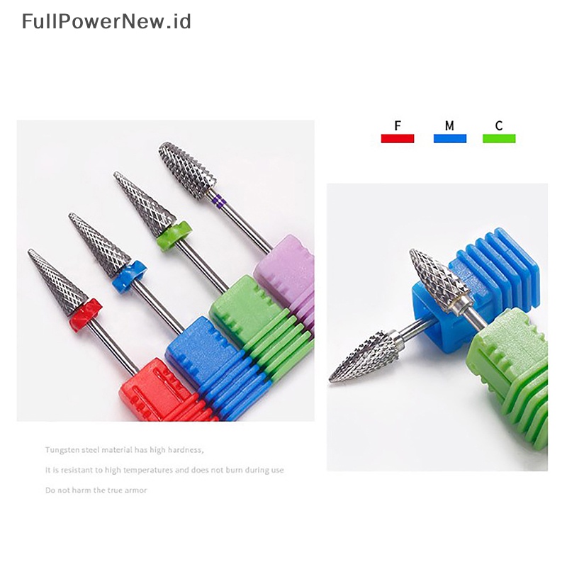 Kikir Mata Bor Kuku POWER Shank Tungsten steel Untuk Mesin Manicure Elektrik ID