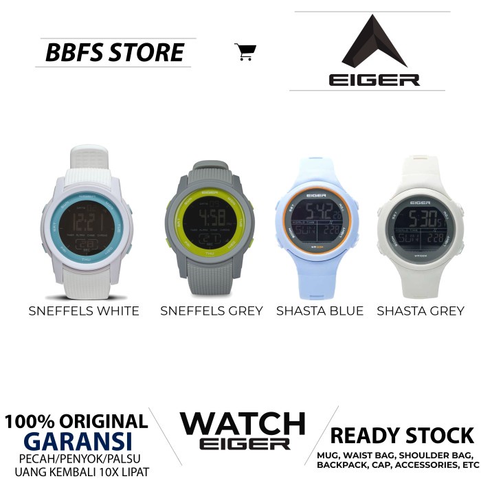 EIGER ORIGINAL SHASTA WS-MDW WATCH JAM TANGAN DIGITAL