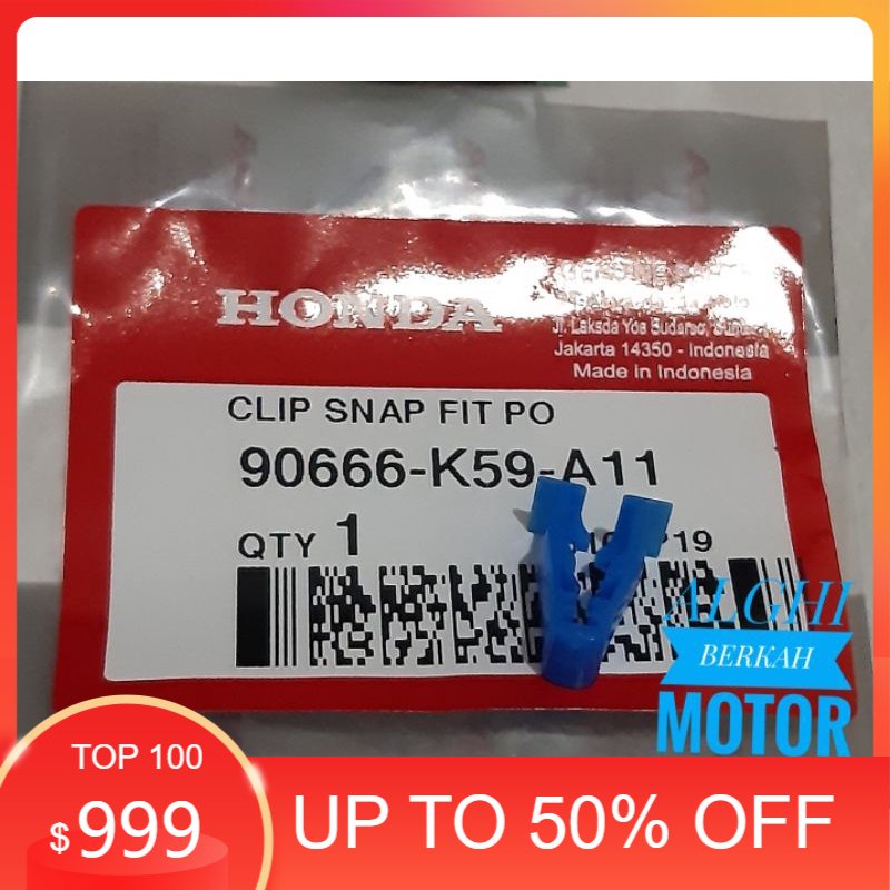 Spare Part Motor Clip Snap Biru Vario 125 150 PCX Original Honda 90666-K59-A11