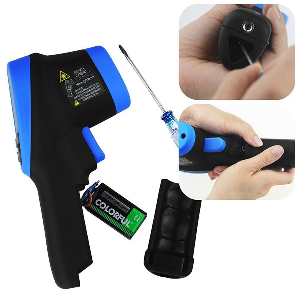 POPULAR Populer Termometer Infrared Non-Kontak Adjustable Emisivitas D:S=30:1 Digital IR Pyrometer Untuk Industri