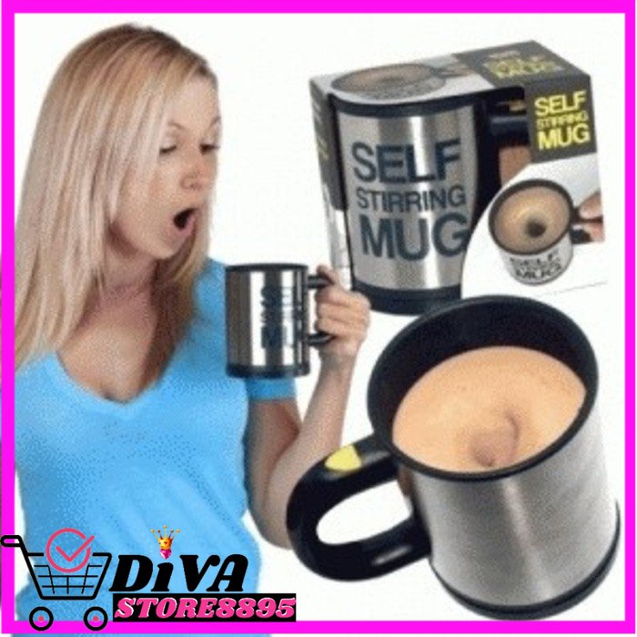 Stirring Mug Gelas Pengaduk Otomatis DIVA STORE