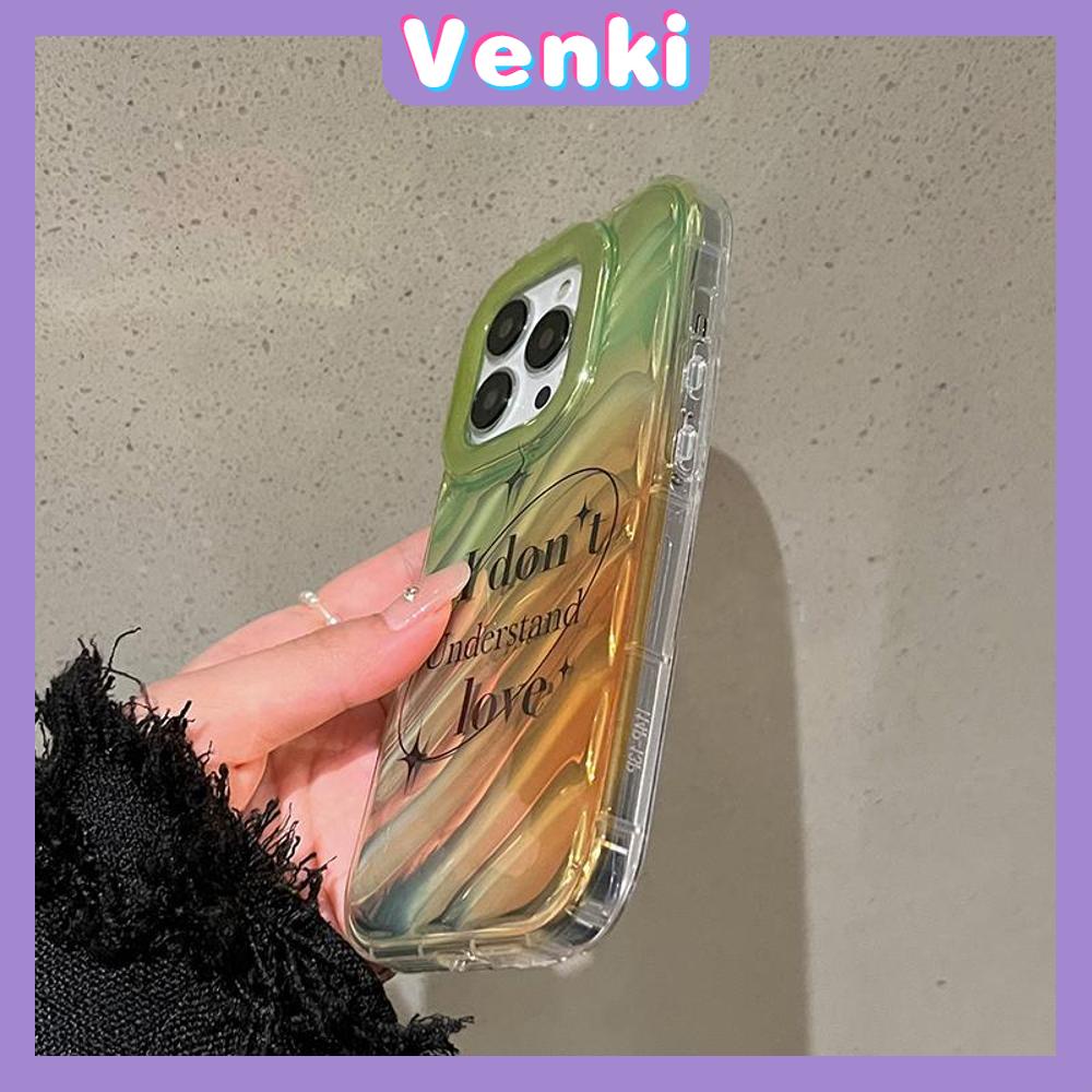 Venki - Untuk Iphone11 iPhone Case Laser Reflektif Transparan Casing Ponsel TPU Lembut Shockproof Airbag Phone Case Bintang Inggris Sederhana Kompatibel Dengan Iphone14 13 Pro Max 12 Pro Max