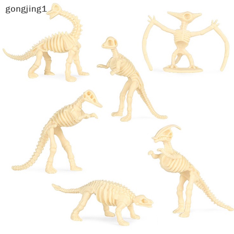 Ggg 12pcs Mainan Dinosaurus Model Simulasi Kerangka Fosil Set Mini Action Figure ID