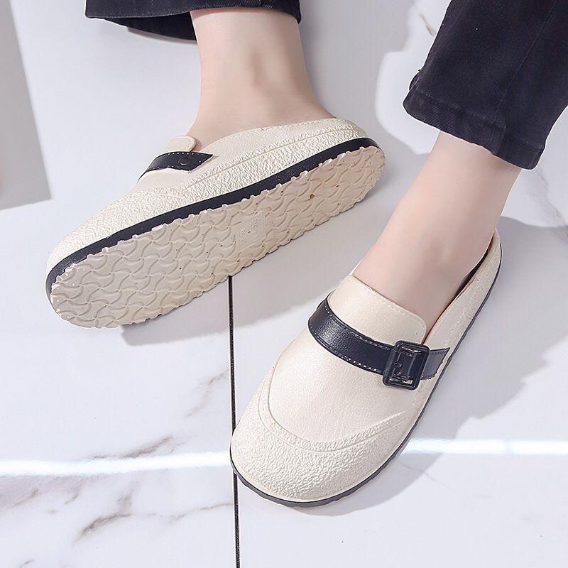 TOPGROSIR TG1745 Sandal Slip On Wanita Import Kait Samping/ Mules Shoes Fashion