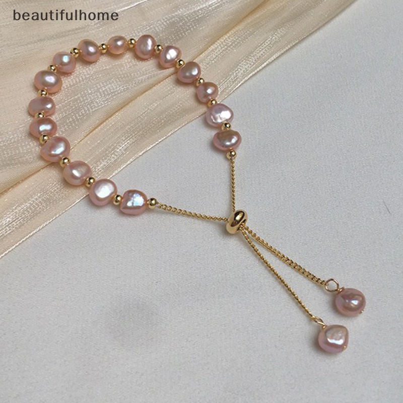 {beautifulhome} Baroque Gelang Mutiara Alami Sexy Untuk Wanita Gelang Fashion Lady Temperamen Gelang Perhiasan Korea Selatan.