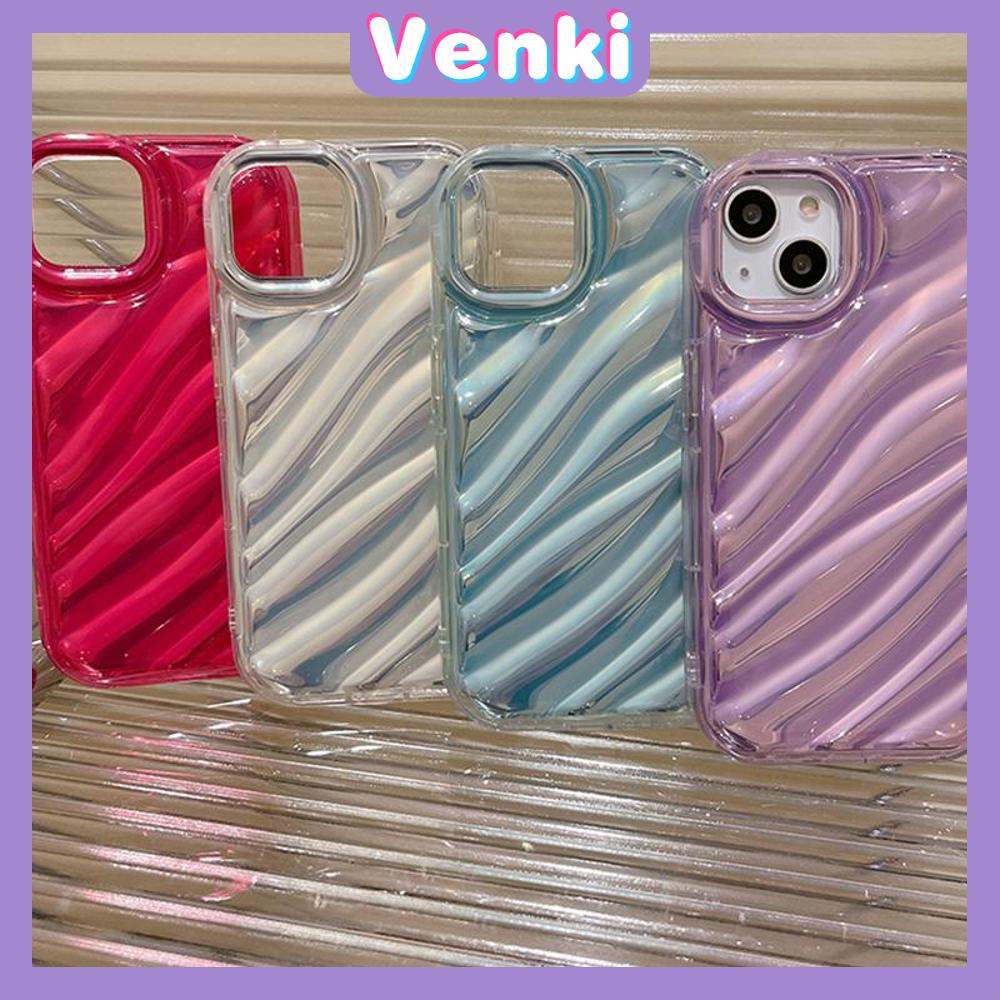 VENKI - Untuk iPhone 11 Case Laser Reflektif Bening Phone Case TPU Soft Shell Airbag Sederhana Multicolor Tahan Guncangan Kompatibel dengan iPhone 13 Pro max 12 Pro Max 11 xr xs max 7 8Plus