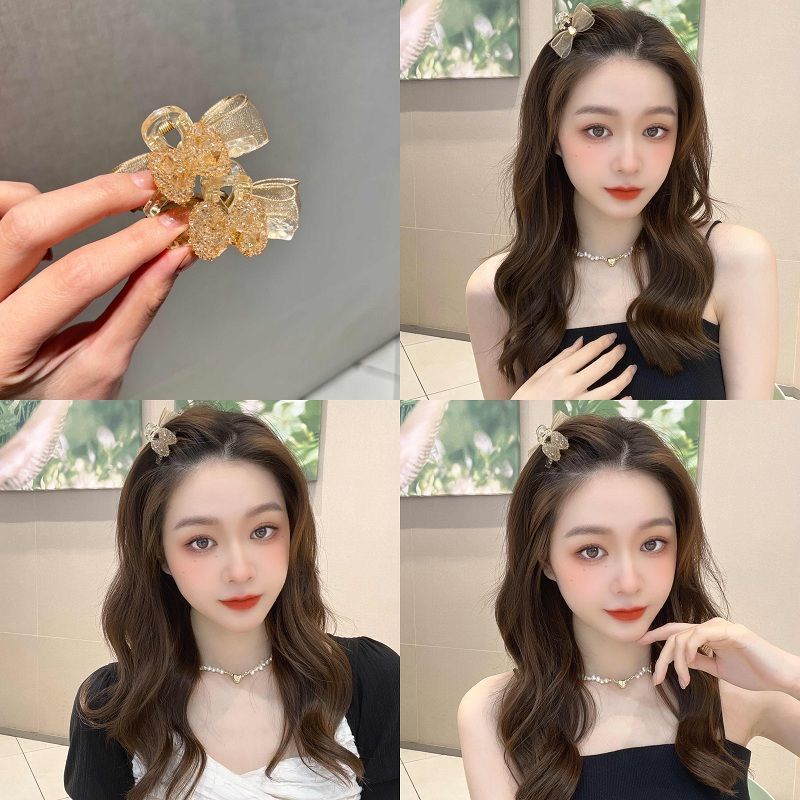Hiasan kepala jepit rambut pita berlian versi wanita korea barang import dengan harga grosir bahan berkualitas import harga grosir bisa cod