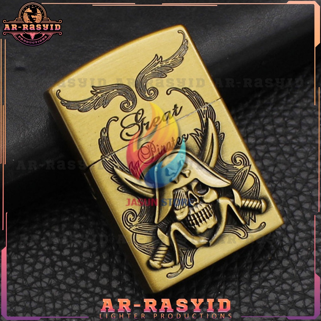 TERBARU! Korek Api Roda Api Gas Motif Great Pirates Z-1185