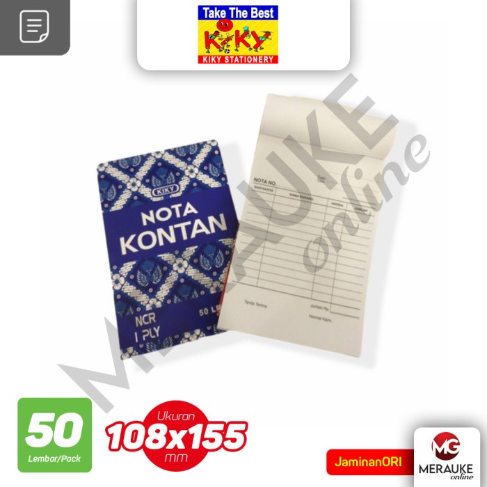 

Nota Kontan KIKY Kecil 1 Ply