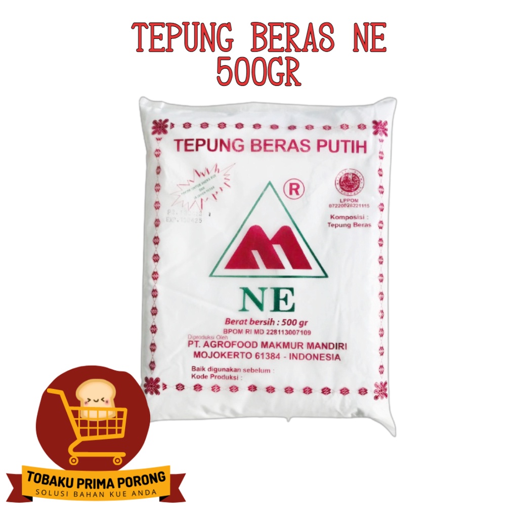 

TEPUNG BERAS PUTIH NE 500GR - tepung beras kemasan 500gr - rice flour