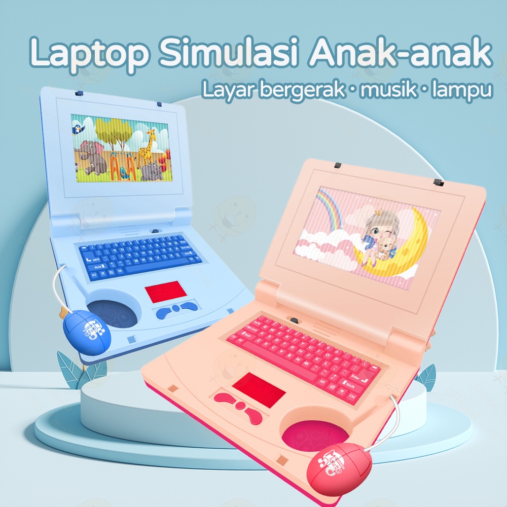 Lacoo Mainan musik laptop  elektrik Baby imitation laptop learning machine Music computer