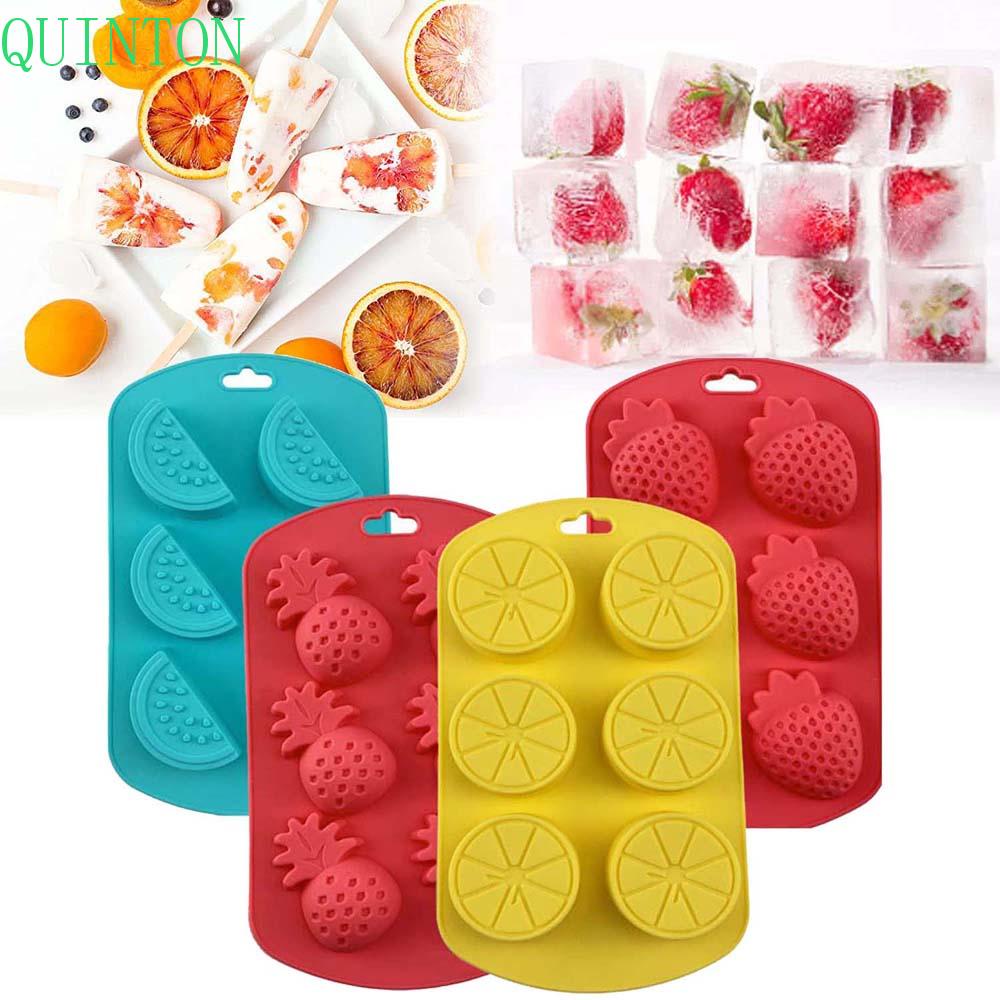 Cetakan Jelly QUINTON DIY Silikon Permen Bakeware Semangka Strawberry Nanas Lemon Membuat Coklat