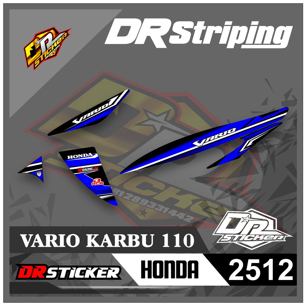 2512 Striping Vario 110 Karbu Cw - Striping Variasi List Vario 110 Karbu Cw Racing