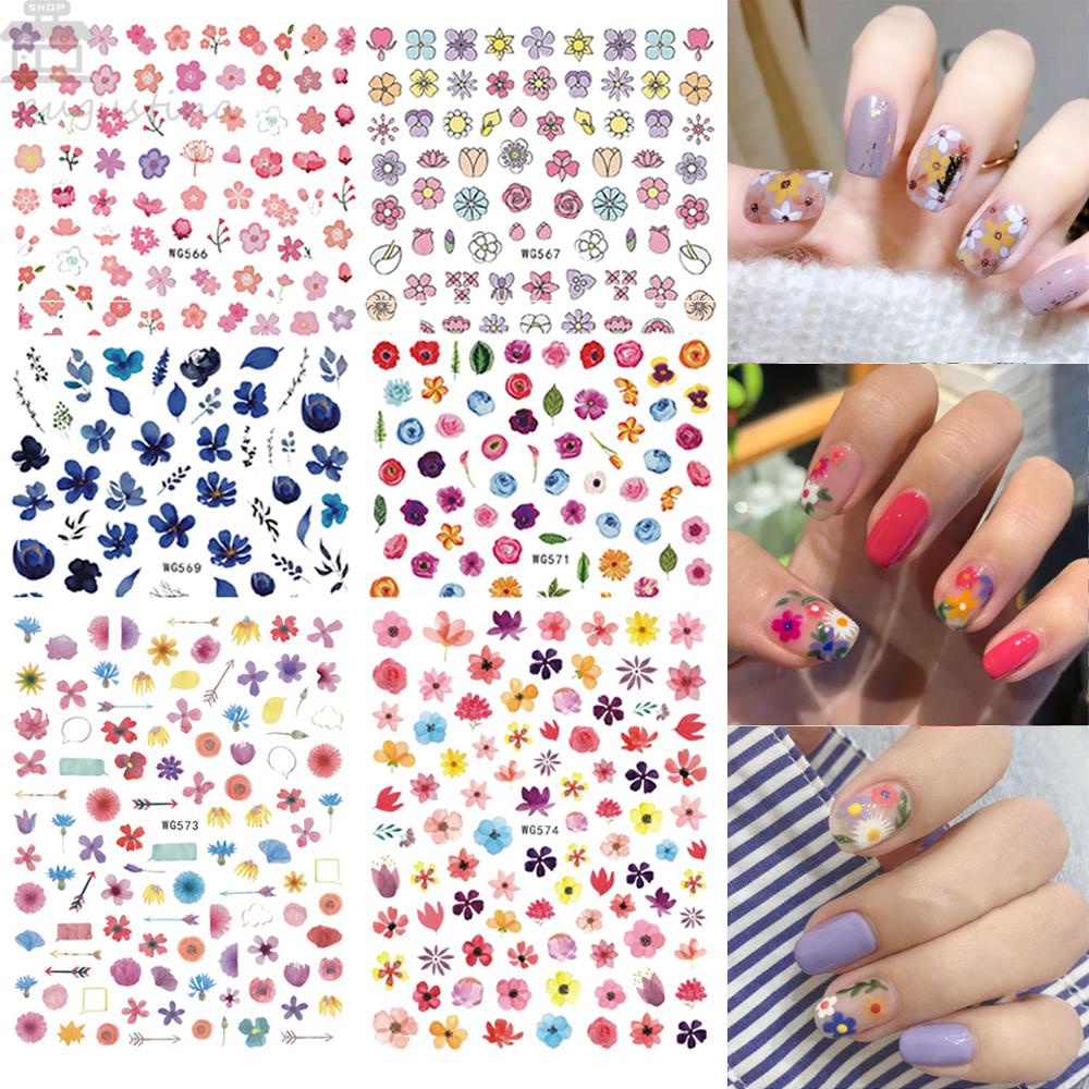 AUGUSTINA Agustina Dekorasi Nail Art DIY Tahan Air Halus Manicure Decals