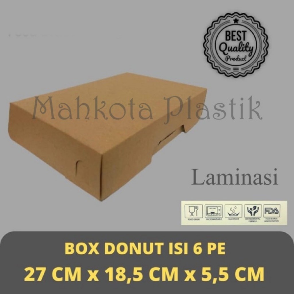 

Box Donat 6 Laminasi isi 10lbr