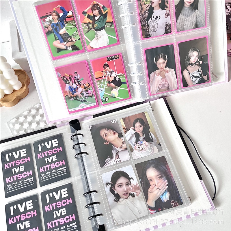 Korea A5 Transparan photocard binder 6-lubang loose-leaf ins notebook photocard holder