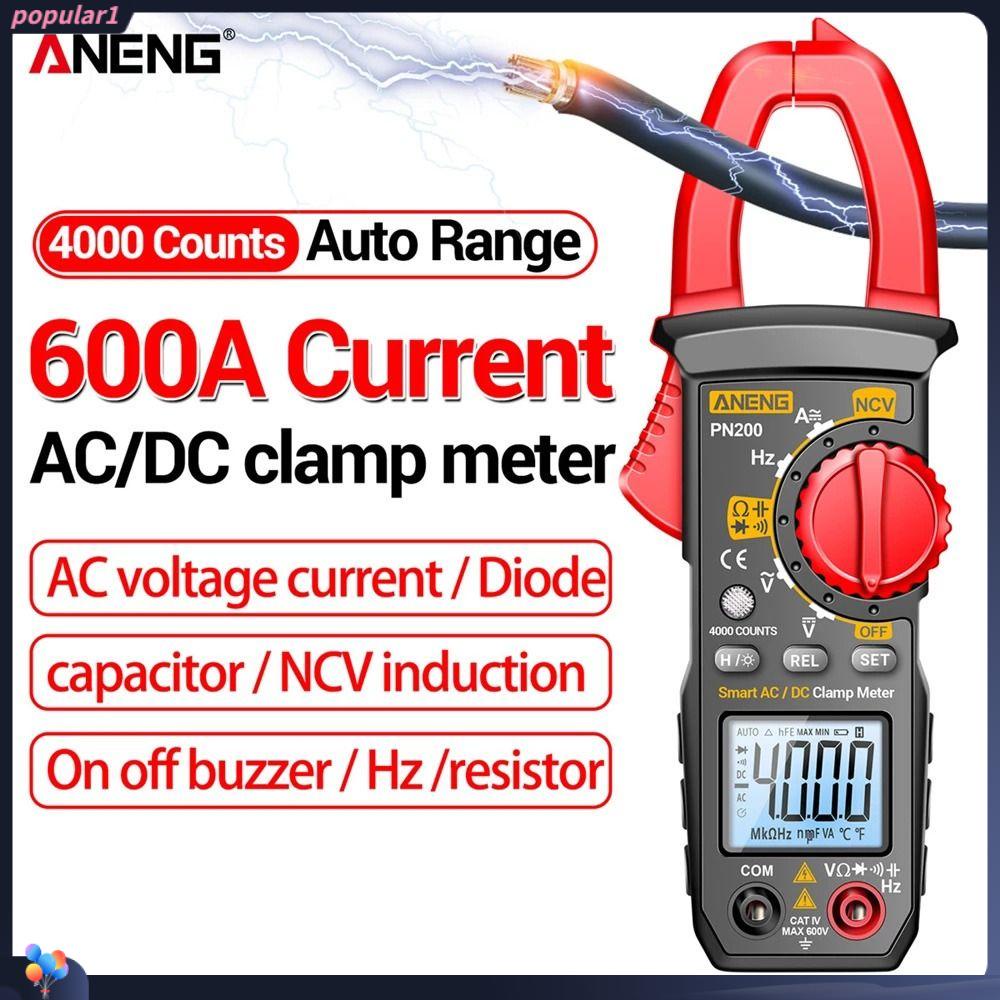 POPULAR Populer Digital Clamp Meter ANENG PN200 Ammeter Voltage Tester True RMS Penjepit Arus AC/DC