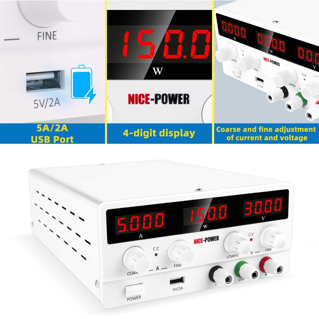 NICE-Power Supply Adjustable DC Stabilized Maintenance 30V 10A