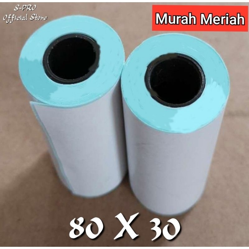 

KERTAS THERMAL LABEL STIKER 80X30 PREMIUM