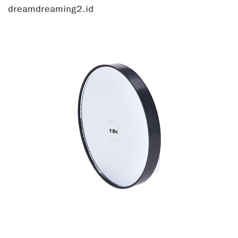 (drea) 2sisi 15X Magnifying Mirror 3.5&quot; Suction Cup Untuk Kecantikan Makeup Kosmetik Perawatan Wajah, Cermin Rias Makeup Kosmetik Kompak Mesin //