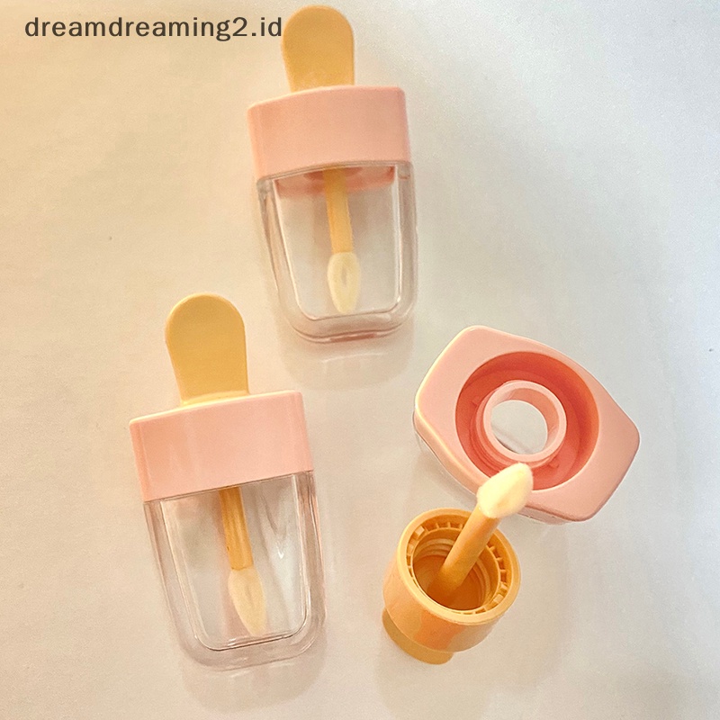 (drea) 5ml Tabung Lip Gloss Kosong Ice Cream Refillable Lip Balm Bottle Wadah DIY //