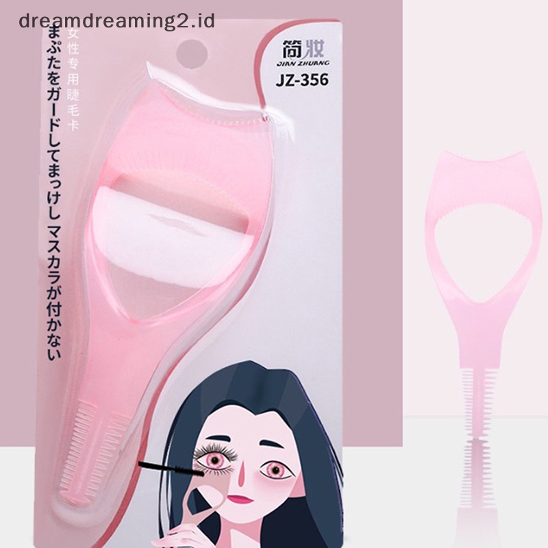 (drea) 3in1 Makeup Maskara Perisai Brush Aplikator Sisir Panduan Kartu Alat Bantu Makeup //