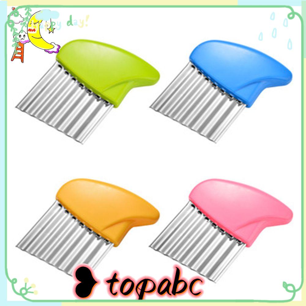 TOP Pengiris Keripik Stainless Steel Pemotong Buah Dapur Pemotong Adonan Pemotong Kentang