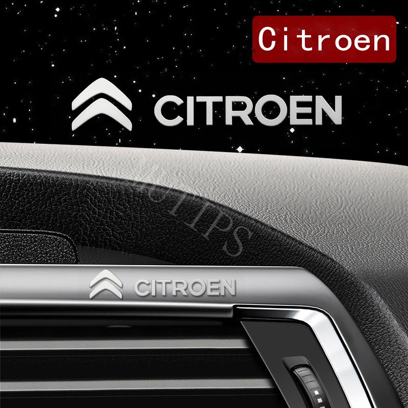 Citroen Logo Mobil Stiker Logam 3D Kreatif Dekorasi Mobil Jendela Pintu Interior Lencana Untuk Aircross e-c4 DS5 DS7 c3 c4 c5