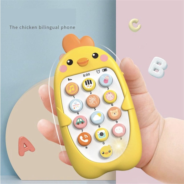 MAINAN ANAK MUSIC HANDPHONE EDUKASI BABY SUARA SONG KADO TELEPHONE