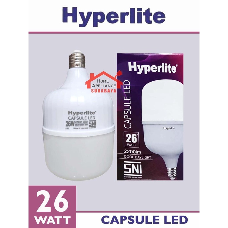 HYPERLITE LED Bohlam SNI Kapsul Capsule 26W - 26 Watt Cahaya Putih 6500K