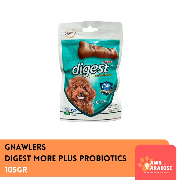 GNAWLERS - Digest More Plus Probiotics 105GR / Snack Anjing Dental