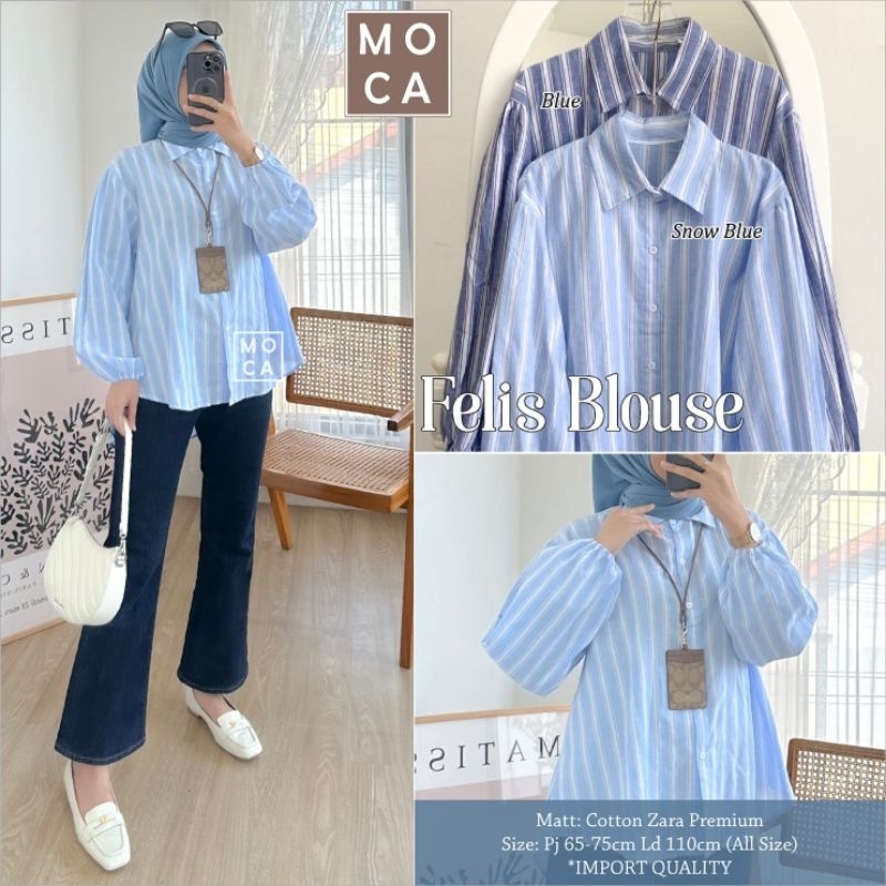 FELIS BLOUSE ORI MOCA | Ld110 Cotton Zara Premium