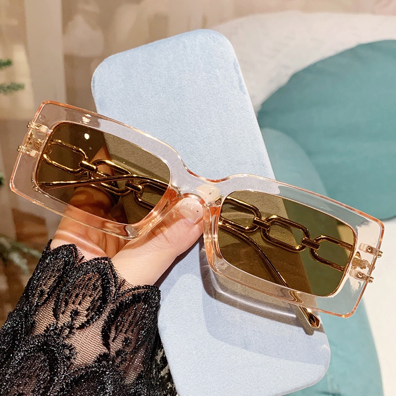 Klasik Kotak Wanita Kacamata Matahari Lady Retro Fashion Shading Eyewear Sunglasses Untuk Wanita Halus Luar Ruangan Persegi Panjang Kacamata Hitam Kecil