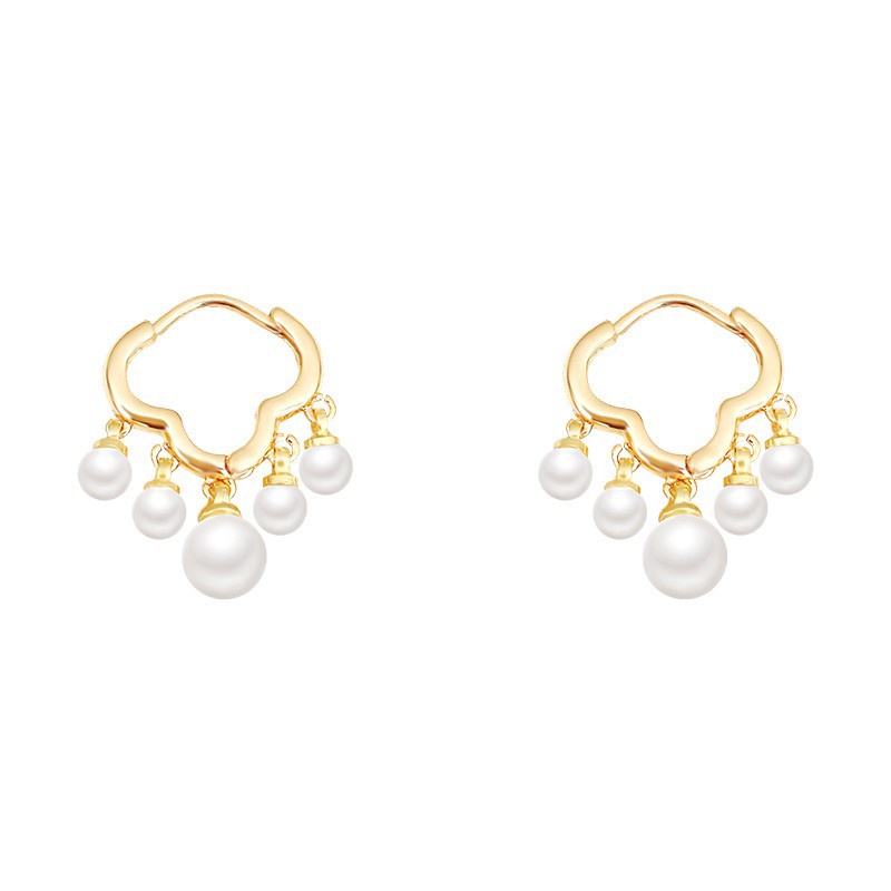 Anting Gantung Mutiara Melintir Premium Edisi Korea Anting Fashion Mewah Ringan2023Baru