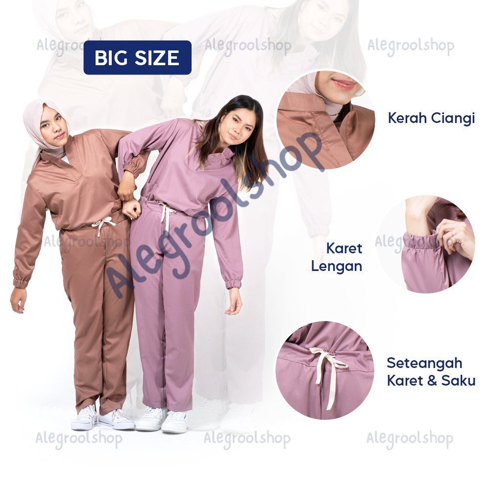 Doctor Scrub's Baju OK Lengan Panjang/Pendek Big Size Series &quot;Your Style&quot;