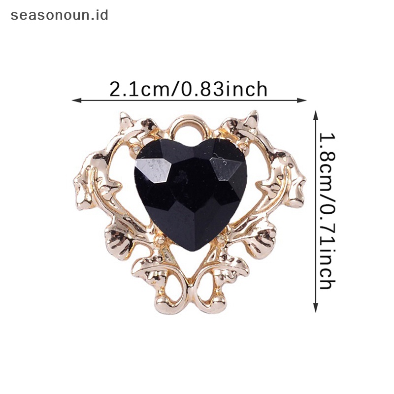 Alfineasonoun 5pcs 18*21mm alfinwarna tua alfinlloy alfinaterial alfinrystal hollow galiheart charm liontin untuk marocco handmade erkapecklace erkapewelry galihaking .